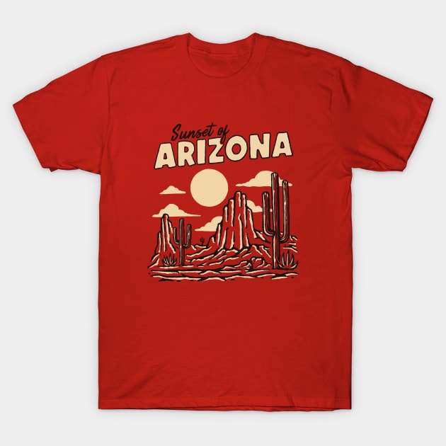 Sunset of Arizona T-Shirt by AlexStudio